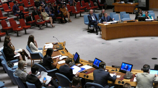 Нью-Йорк, США. 25 августа 2016 года. Заседание Совета Безопасности 7760 Миссия Организации Объединенных Наций по делам временной администрации в Косово
