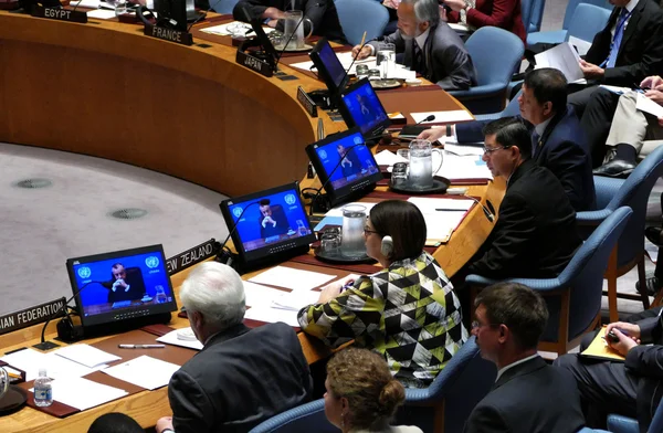 New York, Amerika Birleşik Devletleri. 25 Ağustos 2016. Güvenlik Konseyi 7760 Kosova Birleşmiş Milletler Geçici İdare Misyonu toplantı