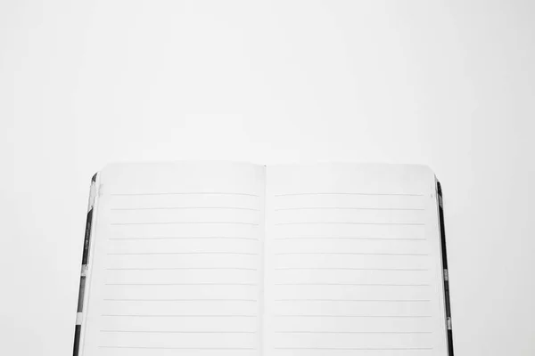 Close Notepad Copy Space White Background — Stock Photo, Image