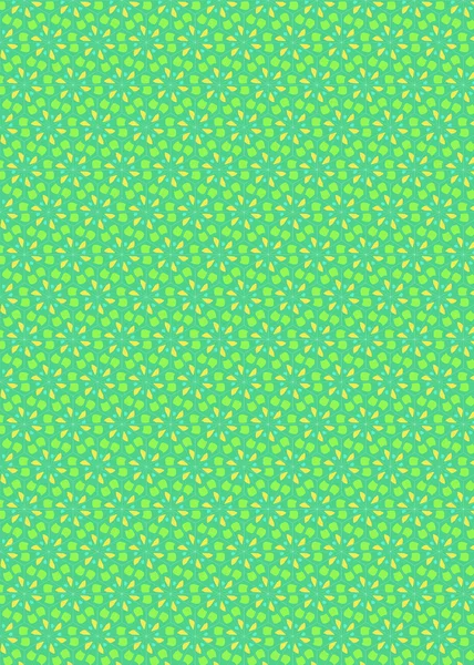 Motif vert fleurs abstraites — Image vectorielle
