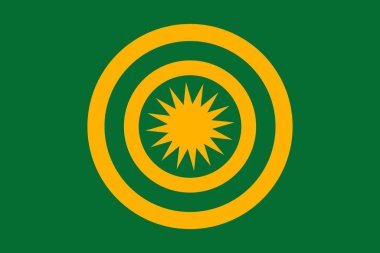 Zhuang etnik grubunun bayrağı, Çin. Kültürel miras, etnik gurur ve bölgesel kimliği temsil eden geleneksel renkler.