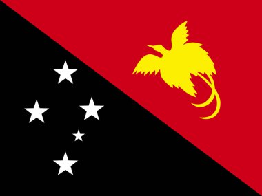 Madagaskar bayrağında beyaz dikey bant, kırmızı ve yeşil yatay çizgiler var. Malagasy birliği, özgürlük ve ulusal kültürü sembolize eder.