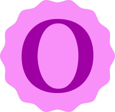 Temiz beyaz arkaplandaki O vektörü mor renkli bir harf. Eğitim çizelgeleri, yaratıcı tipografi çizimleri, modern alfabe tasarımları, posterler ve markalaşma projeleri için mükemmel..