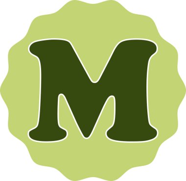 Çizgi film stili M vektör çizimi, cesur renkler ve oyuncu tasarım. Çocuk projeleri, çizgi romanlar, posterler, markalaşma, eğlenceli tipografi ve yaratıcı alfabe grafikleri için mükemmel..