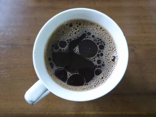 Tasse Kaffee Von Oben — Stockfoto