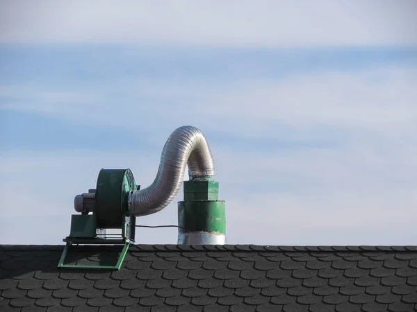 Sistema Ventilação Com Tubo Telhado — Fotografia de Stock