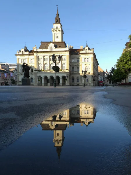 Novi Sad Sırbistan Eylül 2021 Novi Sad Şehir Merkezindeki Belediye — Stok fotoğraf