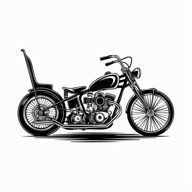 Tasarım ve forma odaklanan zarif bir motosiklet çizimi