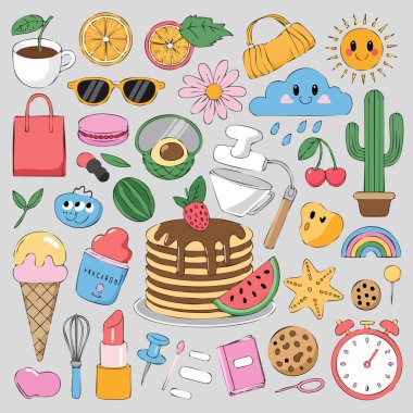 Neşe dolu bir krep yığını şuruplu ve kremalı..