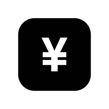 Japon Yen Sembol Simgesi Kara Ekonomi ve Finans Arkaplanı Simgesi