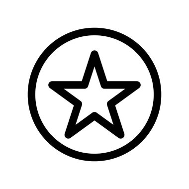 Keskin, beş köşeli bir yıldız simgesi beyaz üzerine koyu siyah bir daire şeklinde çevrili..