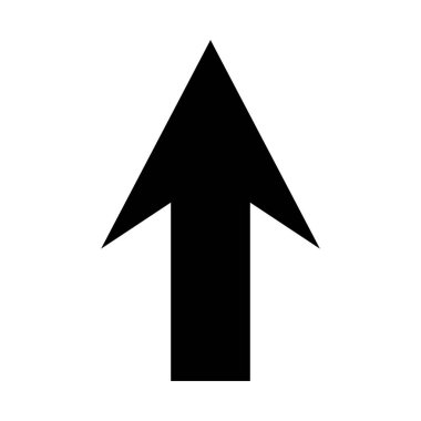 Tanınmış Siyah Ok Sembolü Büyüme ve Pozitif Eğilimler İçin Yukarı Doğru Gösteriyor