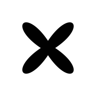 Hata, Reddetme veya Yanlış Seçim için Siyah 'X' İşaretleme Sembolü