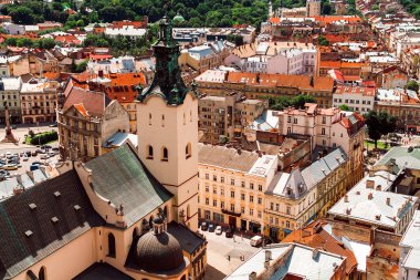 Lviv eski şehir görünümünü