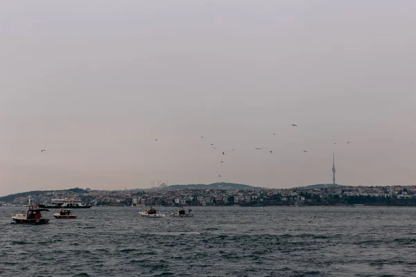 Krásná Krajina Výhledem Město Moře Panorama Istanbulu — Stock fotografie
