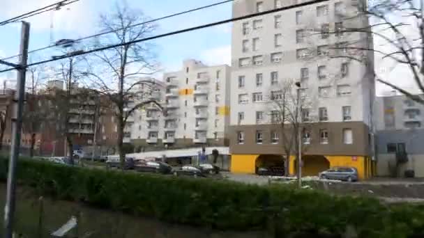 Sab2 Προαστιακά Κτίρια Διαμερισμάτων Μπλοκ Των Φλάτς Προάστια Του Παρισιού — Αρχείο Βίντεο