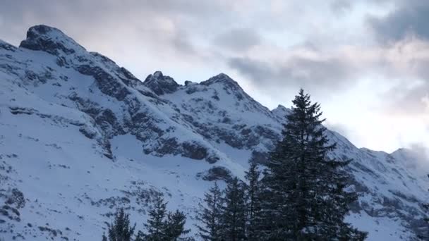 Hoch Geissberg Alpes Suíços Pitorescos Cênico Snowcapped Mountain Peaks Suíça — Vídeo de Stock