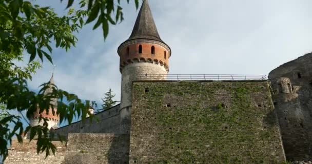 Stara Średniowieczna Twierdza Kamienna Zamek Kamianets Podilskyi Ukraina Europa Letni — Wideo stockowe
