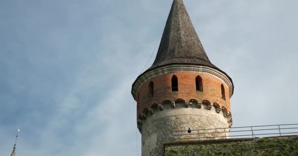 Old Medieval Stone Fortress Kamianets Podilskyi Castle Ukraine Europe Summer — Stock Video