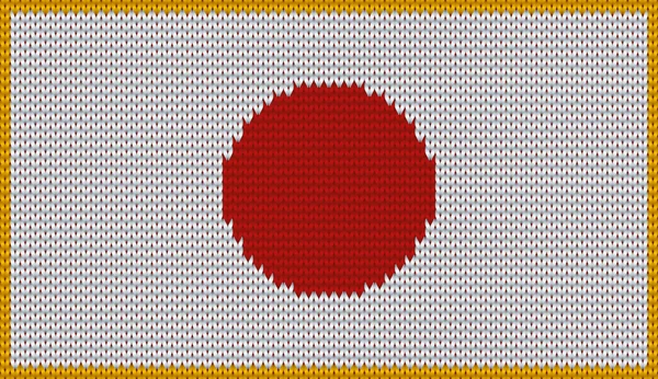 Design kötött japán - Jp, Jpn zászlós jelvény. — Stock Vector
