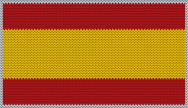 西班牙-Es，Esp-国旗针织徽章的设计. — 图库矢量图片