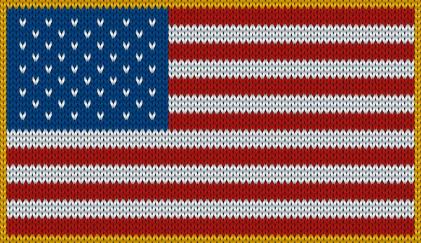 Projeto de crachá de malha dos Estados Unidos da América - EUA - bandeira . — Vetor de Stock