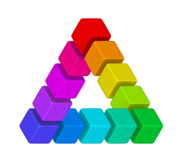 Triángulo trenzado multicolor — Foto de Stock