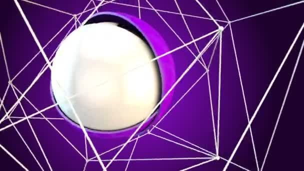 Ball Plexus Purple Animation Loop — Stock Video