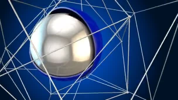 Boucle d'Animation Ball Plexus Bleu — Video