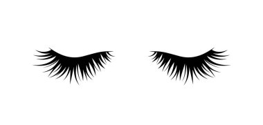 Kırbaçlar. Güzel el çizilmiş kadın kirpikleri. Vektör