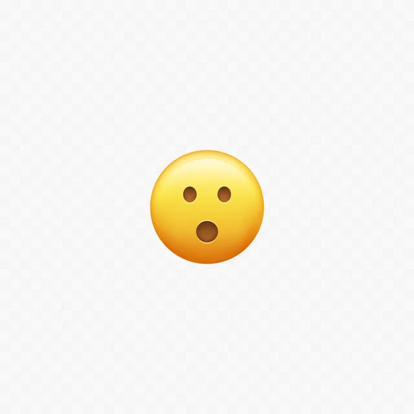 Amaze emoji facial. Isolado em branco. Surpreendido. Vetor —  Vetores de Stock