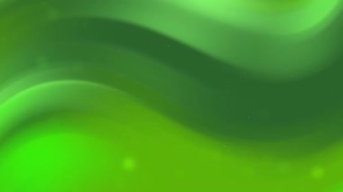 Çevresel arkaplanlar, tasarım projeleri ve doğa temalı görseller için ideal, pürüzsüz akış dalgaları ve yumuşak ışık kaymalarını gösteren soyut yeşil hareket klibi.