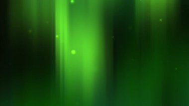 Soyut dikey yeşil ve siyah aurora animasyonu yumuşak parlayan parçacıklar ve pürüzsüz döngü hareketi sinematik arkaplan ve hareket tasarımı için idealdir..
