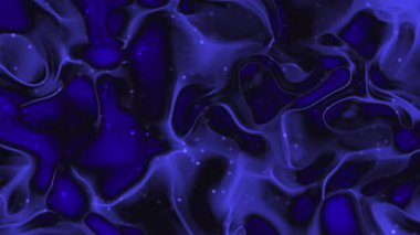 Soyut hareket arkaplanları için kusursuz elektrik mavi ve siyah sıvı mermer dokuma döngüsü.