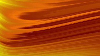 Akan turuncu ve sarı bantların dinamik soyut klibi tasarım, video ve reklam için ideal ipek eğimli bir arkaplan oluşturuyor..