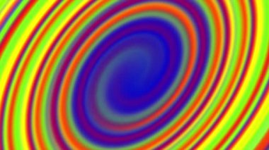 Kırmızı, Sarı, Yeşil ve Mavi Hipnotik Dairesel Spektrum. Retro Tasarımlar, Yaratıcı Posterler ve Canlı Soyut Sanat İçin Parlak Psikedelik Girdap İdeal..