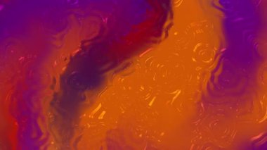 Büyüleyici soyut bir arka plan, parlak mor ve turuncu renklerde yanardöner akışkan sanat. Dinamik girdap desenleri ve parlak, sıvı gibi bir doku büyüleyici bir görüntü yaratır..