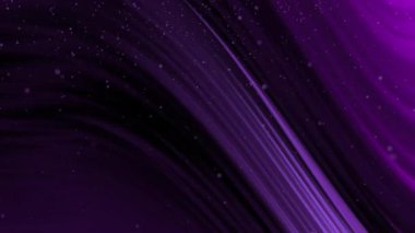 Soyut hareket arka planında mor ve siyah renkli dalgalar ve küçük parıldayan sim parçacıkları sürükleniyor, rüya gibi ve ruhani bir atmosfer yaratıyor. Kusursuz döngü.