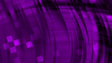Dinamik soyut arkaplan, karışık, parlak pikselli karelerle iç içe geçmiş mor kıvrımlı girdaplar. Bu video dijital akış ve enerji hissi yaratıyor..