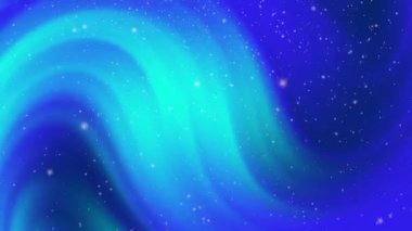 Göksel mavi ve gök mavisi kıvrımlı nebula ile parıldayan yıldız tozu içeren animasyon arkaplanı. Uzay, fantezi ya da soyut temalar için mükemmel.