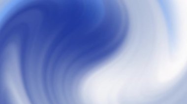 Sakinleştirici mavi ve beyaz kıvrımları olan akıcı hareket soyut arkaplan. Kusursuz döngü, modern grafik tasarım projeleri için mükemmel.
