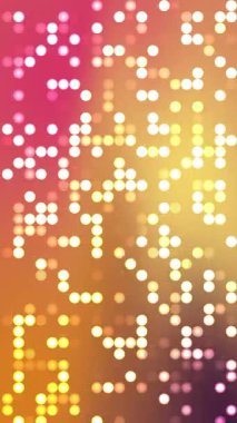 Pembe, turuncu ve sarıdan oluşan ılık bir gradyanı olan kusursuz soyut bokeh ışıkları döngüsü. Kutlamalar, parti geçmişi ya da animasyon dijital sanat için mükemmel..