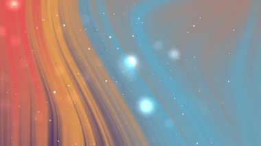 Ilık ve serin renklerin soyut akış çizgileri parlak parçacık bokeh pürüzsüz gradyan arkaplan hareket tasarım sunumları ve yaratıcı projeler için ideal