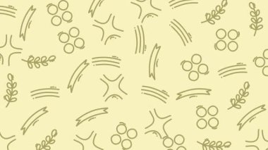 Kusursuz pastel sarısı arka plan, elle çizilmiş organik şekiller, karalamalar ve fırça darbeleri tekstil duvar kağıdı kırtasiyesi ve dijital arka plan için idealdir..