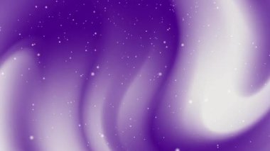 Yumuşak akan ışık ve yüzen parçacıklar ile soyut mor beyaz nebula arka planı kozmik temalar hareketli grafikler ve uzay görselleştirmeleri için idealdir.