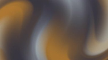 Altın rengi gri ve çikolata kıvrımlı akışkan hareketli arkaplan, video arkaplan sunumları ve modern tasarım projeleri için mükemmel bir döngü..