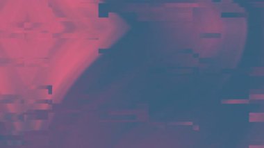 Teknoloji ve tasarım projeleri için uygun ince kusurlarla pembe ve mavi gradyan içeren soyut dijital video arkaplanı