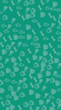 Yaprakların beyaz eliyle çizilmiş desensiz deniz mavisi deseni çiçek ve botanik ikonları arka plan tekstil ve grafik tasarım projeleri için uygundur