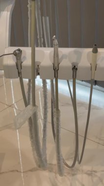 Diş röntgeni muayenesi. Diş hekiminin ofisinde. Yüksek kalite 4k görüntü