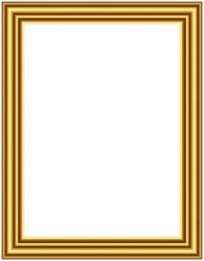 altın çerçeve beyaz arkaplan üzerinde izole.